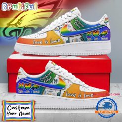 NFL Philadelphia Eagles Custom Name Pride Edition Air Force 1 Sneakers