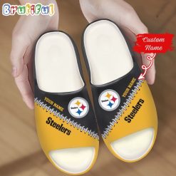 NFL Pittsburgh Steelers Custom Name Special Edition Comfort Slippers