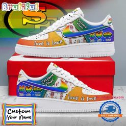 NFL San Francisco 49ers Custom Name Pride Edition Air Force 1 Sneakers