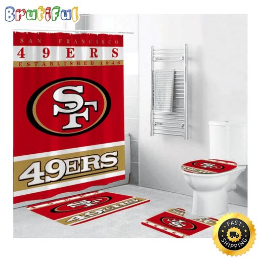 NFL San Francisco 49ers Special Edition Shower Curtain and Rugs