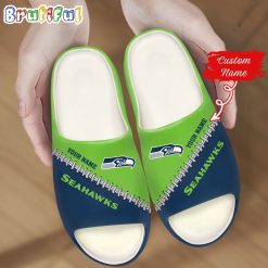 NFL Seattle Seahawks Custom Name Special Edition Comfort Slippers