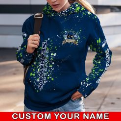 NFL Seattle Seahawks Custom Name Special Edition Hoodie Leggings Set