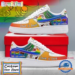 NFL Tampa Bay Buccaneers Custom Name Pride Edition Air Force 1 Sneakers