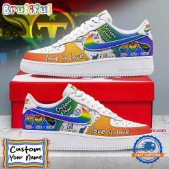 NFL Tennessee Titans Custom Name Pride Edition Air Force 1 Sneakers
