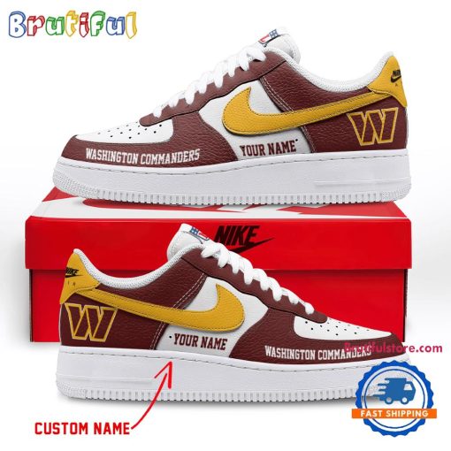 NFL Washington Commanders Custom Name Limited Edition Air Force 1 Sneakers