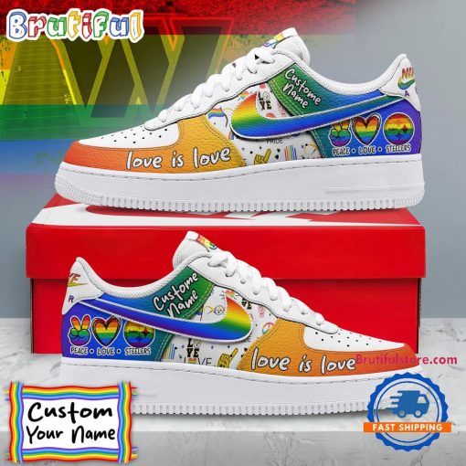 NFL Washington Commanders Custom Name Pride Edition Air Force 1 Sneakers