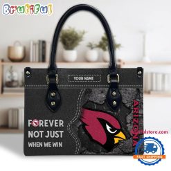 NFL Arizona Cardinals Custom Name Gift For Fans Leather Hand Bag