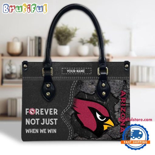NFL Arizona Cardinals Custom Name Gift For Fans Leather Hand Bag