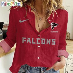 NFL Atlanta Falcons Custom Name New Edition Casual Shirt for Women