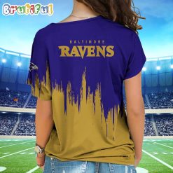 NFL Baltimore Ravens Custom Name Limited Edition One Shoulder T-Shirt