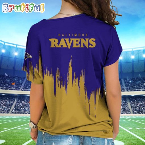 NFL Baltimore Ravens Custom Name Limited Edition One Shoulder T-Shirt
