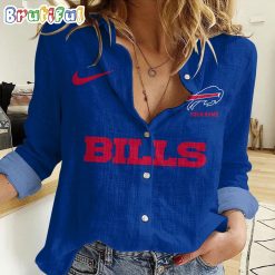 NFL Buffalo Bills Custom Name New Edition Casual Shirt for Women