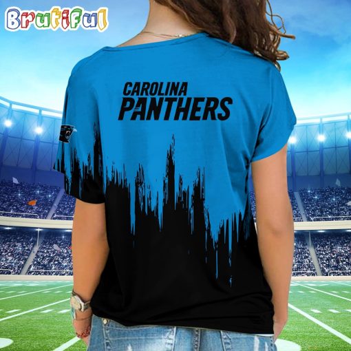 NFL Carolina Panthers Custom Name Limited Edition One Shoulder T-Shirt