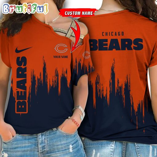 NFL Chicago Bears Custom Name Limited Edition One Shoulder T-Shirt