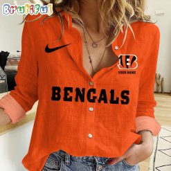 NFL Cincinnati Bengals Custom Name New Edition Casual Shirt for Women
