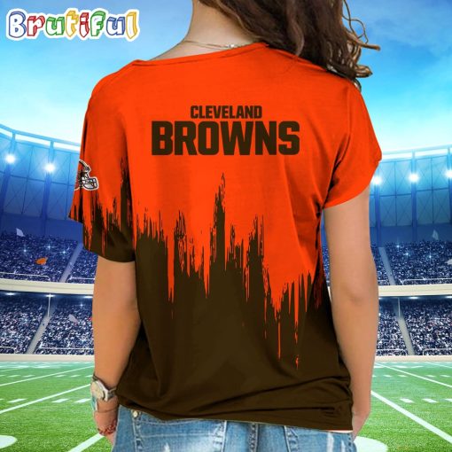 NFL Cleveland Browns Custom Name Limited Edition One Shoulder T-Shirt