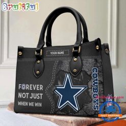 NFL Dallas Cowboys Custom Name Gift For Fans Leather Hand Bag