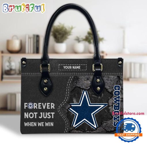 NFL Dallas Cowboys Custom Name Gift For Fans Leather Hand Bag