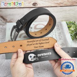 NFL Dallas Cowboys Custom Name Leather Belt