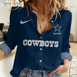 NFL Dallas Cowboys Custom Name New Edition Casual Shirt for Women