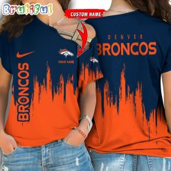 NFL Denver Broncos Custom Name Limited Edition One Shoulder T-Shirt