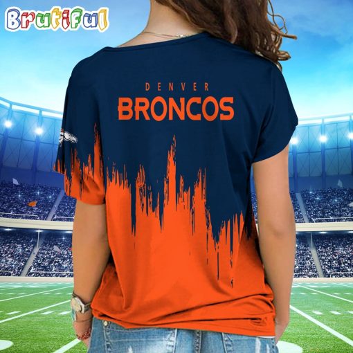 NFL Denver Broncos Custom Name Limited Edition One Shoulder T-Shirt