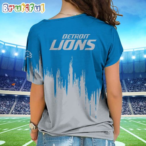 NFL Detroit Lions Custom Name Limited Edition One Shoulder T-Shirt