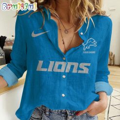 NFL Detroit Lions Custom Name New Edition Casual Shirt for Women