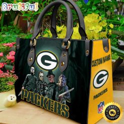 NFL Green Bay Packers Custom Name Halloween Edition Leather Hand Bag