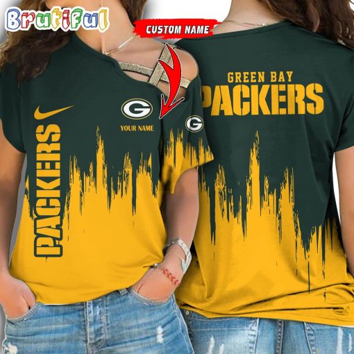 NFL Green Bay Packers Custom Name Limited Edition One Shoulder T-Shirt