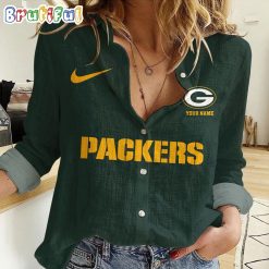 NFL Green Bay Packers Custom Name New Edition Casual Shirt for Women