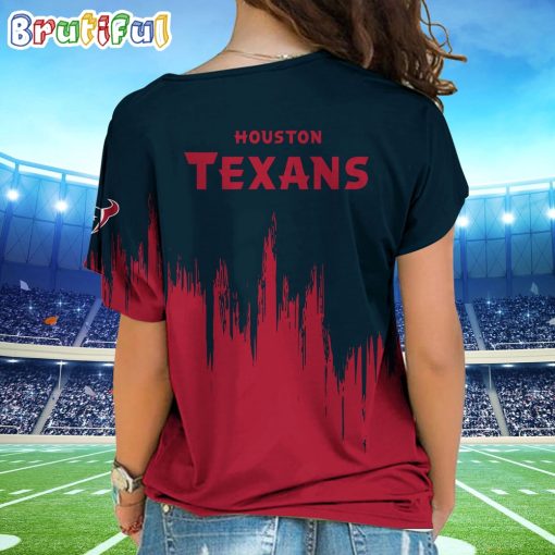 NFL Houston Texans Custom Name Limited Edition One Shoulder T-Shirt