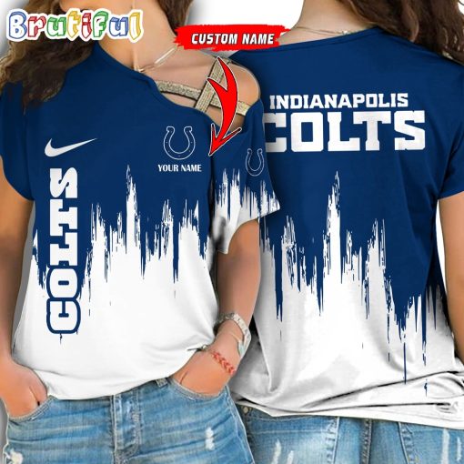 NFL Indianapolis Colts Custom Name Limited Edition One Shoulder T-Shirt