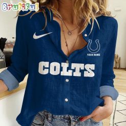 NFL Indianapolis Colts Custom Name New Edition Casual Shirt for Women