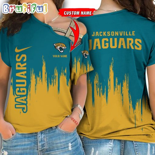 NFL Jacksonville Jaguars Custom Name Limited Edition One Shoulder T-Shirt
