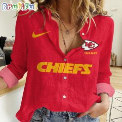 NFL Kansas City Chiefs Custom Name New Edition Casual Shirt for Women