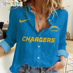 NFL Los Angeles Chargers Custom Name New Edition Casual Shirt for Women