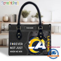 NFL Los Angeles Rams Custom Name Gift For Fans Leather Hand Bag