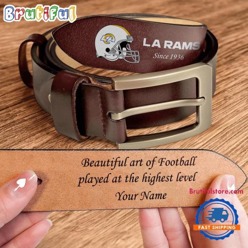 NFL Los Angeles Rams Custom Name Leather Belt