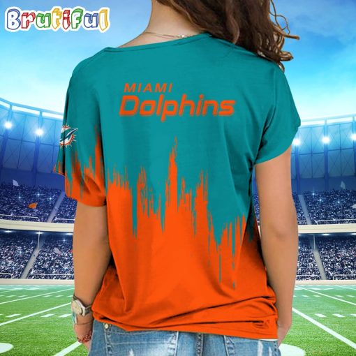NFL Miami Dolphins Custom Name Limited Edition One Shoulder T-Shirt