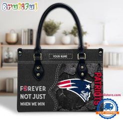 NFL New England Patriots Custom Name Gift For Fans Leather Hand Bag
