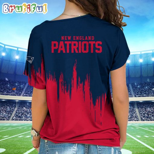 NFL New England Patriots Custom Name Limited Edition One Shoulder T-Shirt
