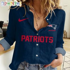NFL New England Patriots Custom Name New Edition Casual Shirt for Women