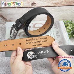 NFL New Orleans Saints Custom Name Leather Belt