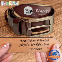 NFL New Orleans Saints Custom Name Leather Belt