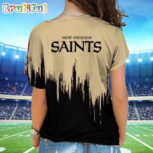 NFL New Orleans Saints Custom Name Limited Edition One Shoulder T-Shirt