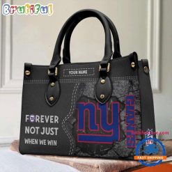 NFL New York Giants Custom Name Gift For Fans Leather Hand Bag