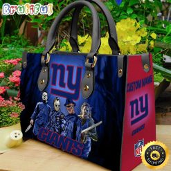 NFL New York Giants Custom Name Halloween Edition Leather Hand Bag