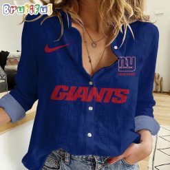 NFL New York Giants Custom Name New Edition Casual Shirt for Women