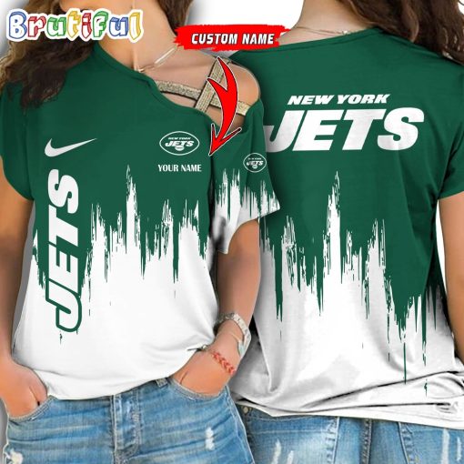 NFL New York Jets Custom Name Limited Edition One Shoulder T-Shirt